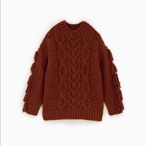 Cable knit sweater